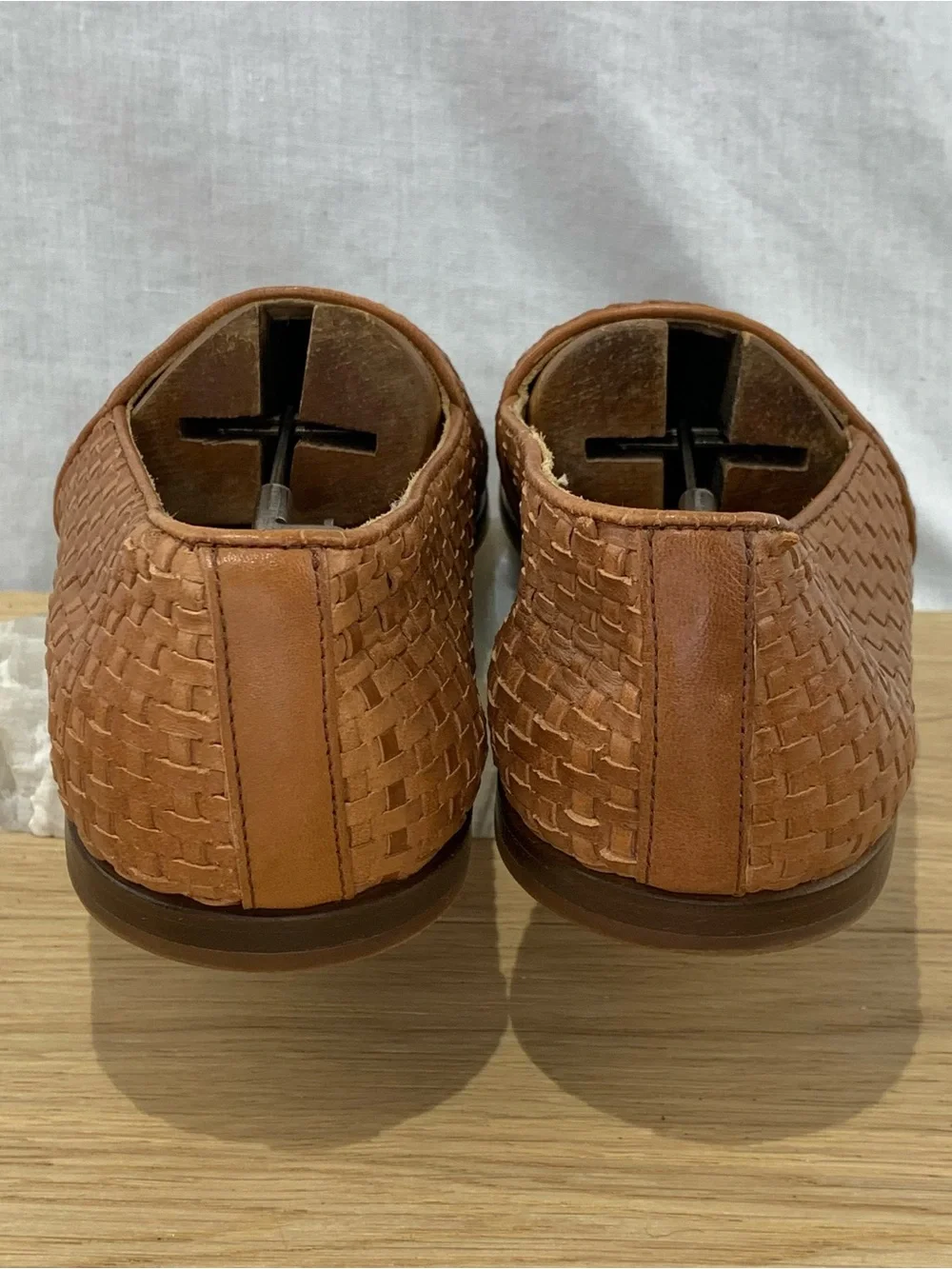 Nisolo Woven Leather Slip-On Loafers in Brown